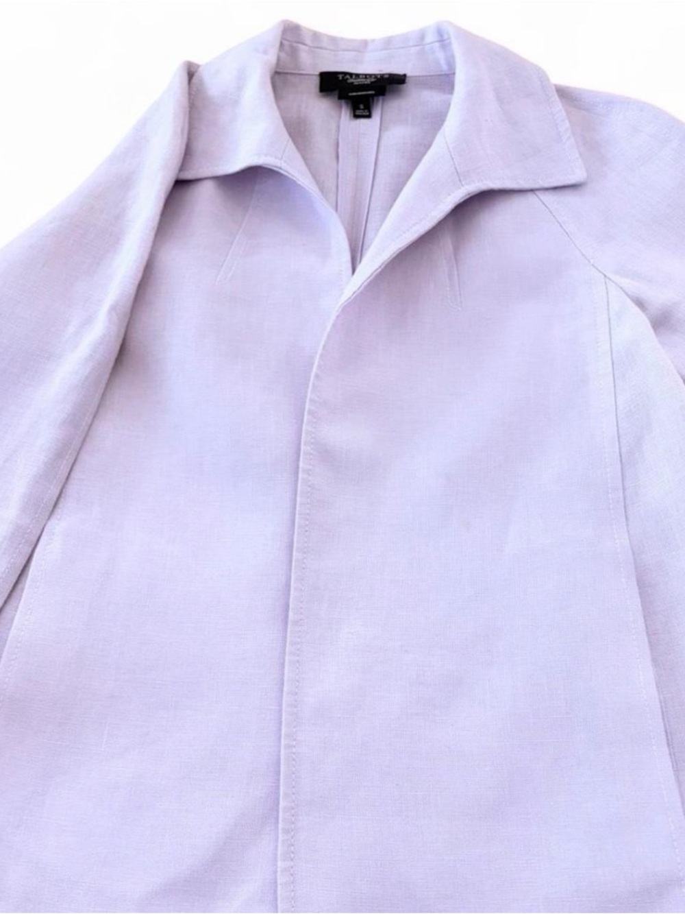 Talbots Lilac Open-Front 100% Irish Linen Jacket - Picture 4 of 7